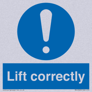 Lift correctly sign